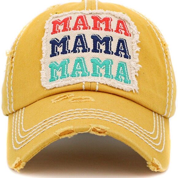 2/$30 Ladies Yellow Mama Mama Mama Baseball Hat - Picture 5 of 8